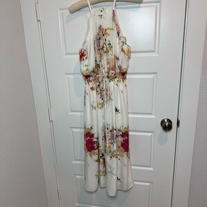 ANTONIO MELANI Floral Halter Dress - White and Pink